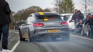 745HP RENNtech Mercedes C63 R AMG Coupe Edition1 w Akrapovic Exhaust  Burnouts amp Accelerations [upl. by Efinnej307]