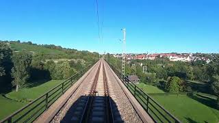 Führerstandsmitfahrt von Kornwestheim Pbf nach Backnang über die kleine Murrbahn [upl. by Limemann525]