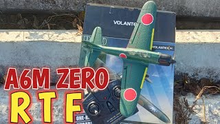 RTF VOLANTEX A6M Zero RC Plane Unbox and Flight [upl. by Aisyram822]