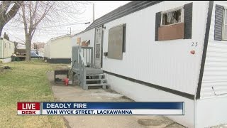 Man dies in Lackawanna trailer fire [upl. by Ekard]