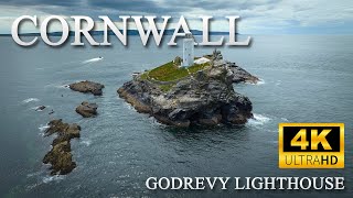 Godrevy Lighthouse Cornwall  Cinematic Drone Footage  Mavic 3 CINE  2024 [upl. by Artemisia]