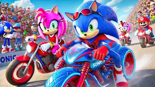 Sonic The Hedgehog 3 Animation  SONIC SPIDERMAN x AMY SPIDERGWEN In Motorcycle Race Who Will Win [upl. by Pardo]