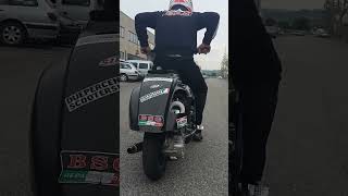 STEFANO SCAURI EXTREME LAUNCH ON 150cc VESPA DRAG [upl. by Covell]