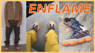 Attempting To Style YEEZY 500 Enflame Lookbook [upl. by Nalniuq]