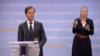 12 januari 2021 inleidend statement premier Rutte en minister De Jonge [upl. by Ynavoeg]