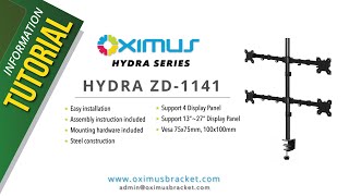 Oximus ZD1141 Bracket Information Installation and Tutorial [upl. by Tichon]