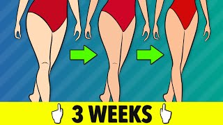 3 Week Thigh Fat Burning Exercises at Home  Tone and slim [upl. by Sidell]