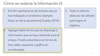 Redactar información  Guía para elaborar un ensayo [upl. by Packton]