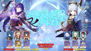 C0 Ayaka Freeze amp C2 Raiden National Team ABYSS 50 Floor 12  9⭐  Genshin Impact [upl. by Hammad59]