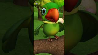 The Parrot Song Bird Rhymes मैं तोता मैं तोता Hindi Learning Rhymes shortsforkids viral poem [upl. by Kenimod]