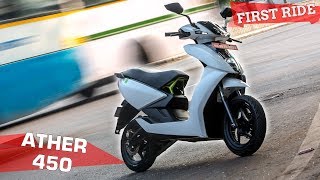 Ather 450 First Ride Review  The Future Is Electric  ZigWheelscom [upl. by Aisiat357]