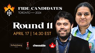 Round 11 FIDE Candidates amp Womens Candidates [upl. by Yuille]