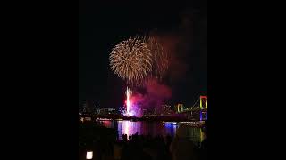 odaiba rainbow fireworks ULTRA HD vertical format [upl. by Risa]