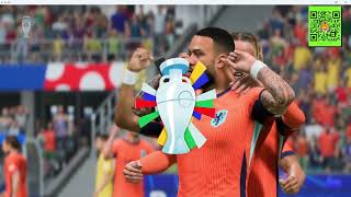 FULL HIGHLIGHTS ROMANIA VS NETHERLANDS  RUMANIA VS BELANDA EURO 2024 SIMULATION eFOOTBALL [upl. by Burroughs]