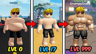 HOW TO GET SUPER STRONG in Roblox Gym League [upl. by Keyes]