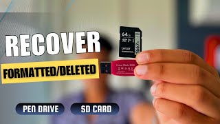 How To Recover Deleted Data From Pendrive amp SD Card  Restore Formatted Files From Pendrive SD Card [upl. by Gurtner]