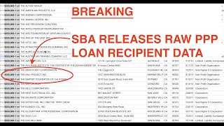 SBA Releases Raw PPP Recipients Data  Heres Who Got the Money [upl. by Manoff]