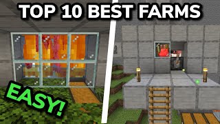 TOP 10 BEST FARMS in Minecraft Bedrock 120 MCPEXboxPS4Nintendo SwitchPC [upl. by Kenwrick145]