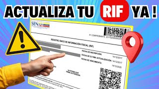 Cómo Actualizar el RIF en el Portal del SENIAT Venezuela 2024  Guía Paso a Paso [upl. by Adlesirg]