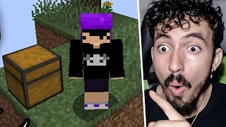 minecraft skyblock e só ficamo falando bestera  Leozin React [upl. by Ihculo]