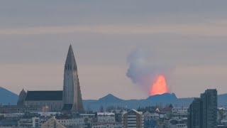 Reykjavik Volcano Geyser Lava 1100 Feet In The Air  Terrific Sound [upl. by Harleigh]