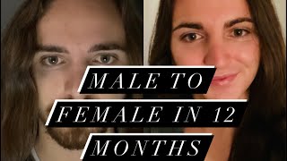 Transgender MTF Transition Timeline 1 Year HRT [upl. by Massiw]