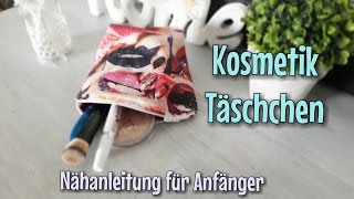 Kosmetiktasche Nähen  Für Anfänger  Nähtinchen [upl. by Adohr]