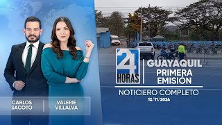 Noticiero de Guayaquil Primera Emisión 121124 [upl. by Enitnatsnoc780]