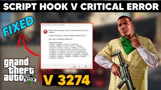 Fixed Script Hook V Critical Error GTA 5 Version 3274  GTA 5 Mods 2024  GamerDrix [upl. by Fassold926]