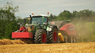 Fendt 930  Fendt 716 Vario mit New Holland Big Baler 1290 beim Stroh Pressen [upl. by Finnie484]