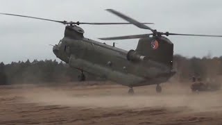 Chinook helicopter dust landings  compilation [upl. by Tevlev]