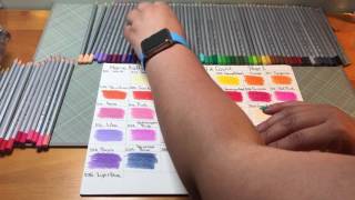 Marco Raffine Colored Pencils Review and Color Chart [upl. by Nylirek]