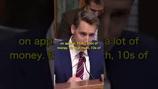 Sen Hawley SLAMS Johnson amp Johnson Executive For Attempting To Get Out Of Paying Their Plaintiffs [upl. by Lizbeth397]