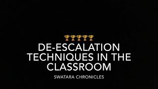 DeEscalation Techniques in the Classroom [upl. by Adigirb639]