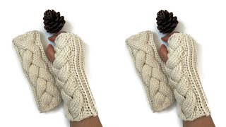 Mitaines tresse au crochet [upl. by Donnenfeld]