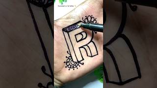 How to draw R letter for beginners ✍️👨‍🎨shorts art [upl. by Particia580]