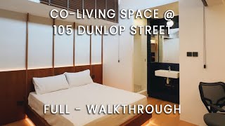 Coliving Apartments at 105 Dunlop Street Singapore Full Walkthrough [upl. by Teodora]