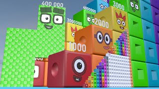 Numberblocks Puzzle 400 400000 20000000 MILLION BIGGEST Comparison Numberblocks Numbers Patterns [upl. by Bohman1]