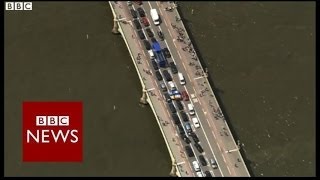 Black cab Uber protest causes London gridlock  BBC News [upl. by Blood152]