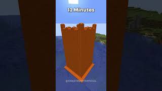 Cobblestone Tower at Different Times Worlds Smallest Violin minecraft shorts [upl. by Allenad]