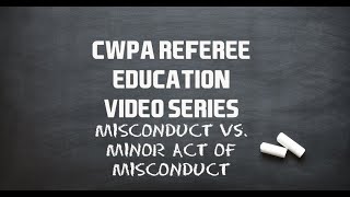 2024 Collegiate Water Polo Association Referee Online Training Series Misconduct vs MAM [upl. by Judon]