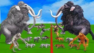 10 Prehistoric Mammals vs WhiteAlbino Mammals Itself vs White Mammoth vs Woolly Mammoth Animal Epic [upl. by Arndt]