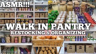 New ASMR Walk In Pantry Restocking and Organizing  Tour  July 2023  Lorelin Sia [upl. by Ewolram]