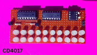 20 LED Step by Step Running Circuit using CD4017BE IC  product tech [upl. by Noslien]