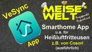 VeSync App  ua für WiFi Heißluftfritteusen ausführlich [upl. by Myk312]