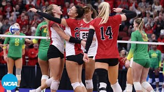 4th set comeback full 5th set from LouisvilleOregon NCAA volleyball regional finals [upl. by Schiffman]