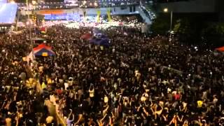 Hong Kong protesters sing Beyonds Boundless Oceans Vast Skies [upl. by Atikaj]