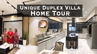 Home Tour  Unique Duplex Villa  Interior tour  Luxury home tour  Telangana Pilla  modern home [upl. by Bogusz]