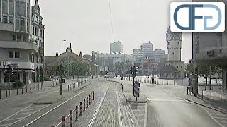 Führerstandsmitfahrt Linie 16 durch Frankfurt 1996 Straßenbahn von Offenbach bis Südbahnhof [upl. by Ahsino]