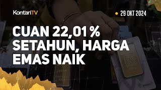 Cuan 2201  Setahun Harga Emas Antam Hari Ini Naik 29 Oktober 2024  KONTAN Harga Emas ANTAM [upl. by Evyn]